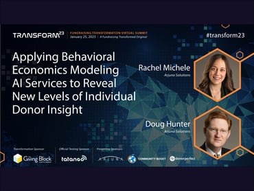 Applying Behavioral Economics Modeling AI Services to Reveal New Levels of Individual Donor Insight